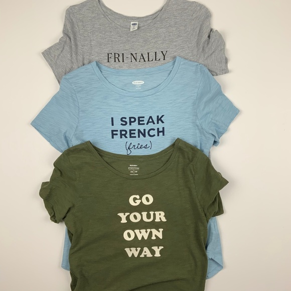 Old Navy Tops - 3 Old Navy Soft Graphic Tees XS/S